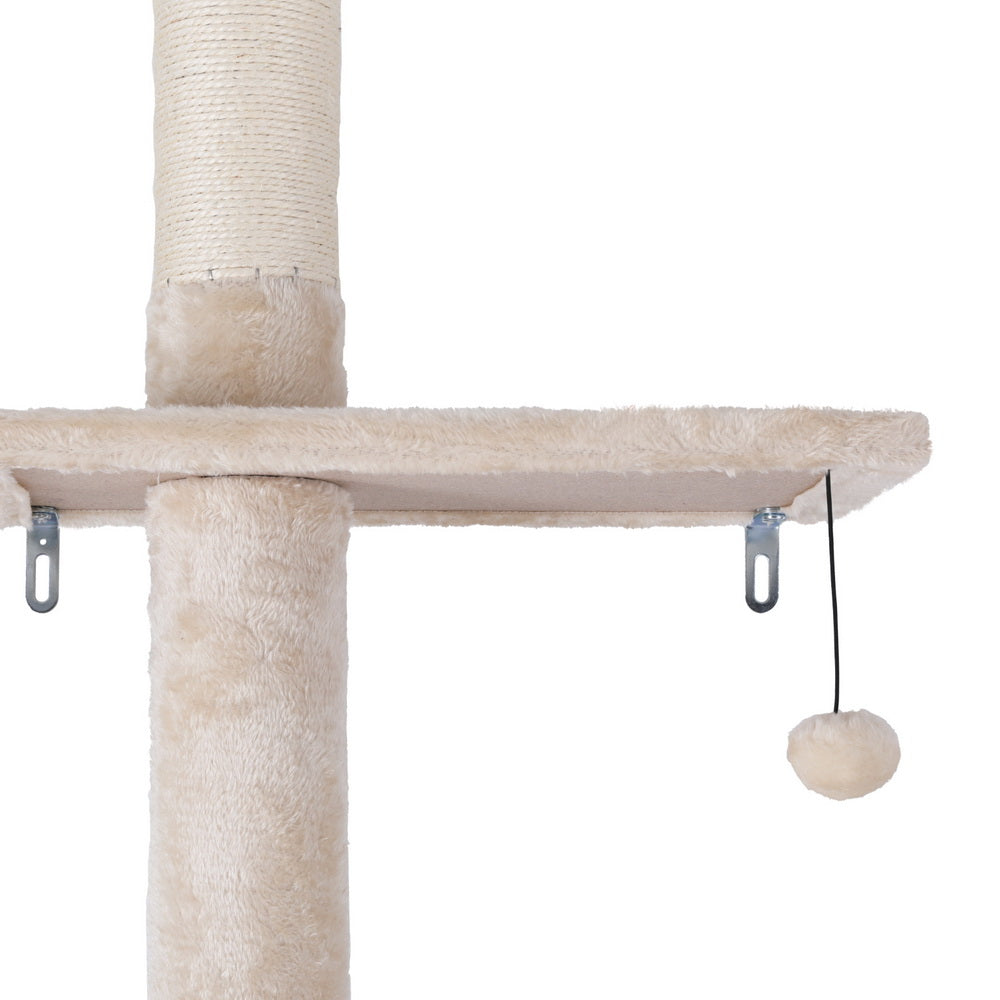 i.Pet Floor-to-Ceiling Cat Tree (230–290cm) | 5 Platforms & Sisal Posts