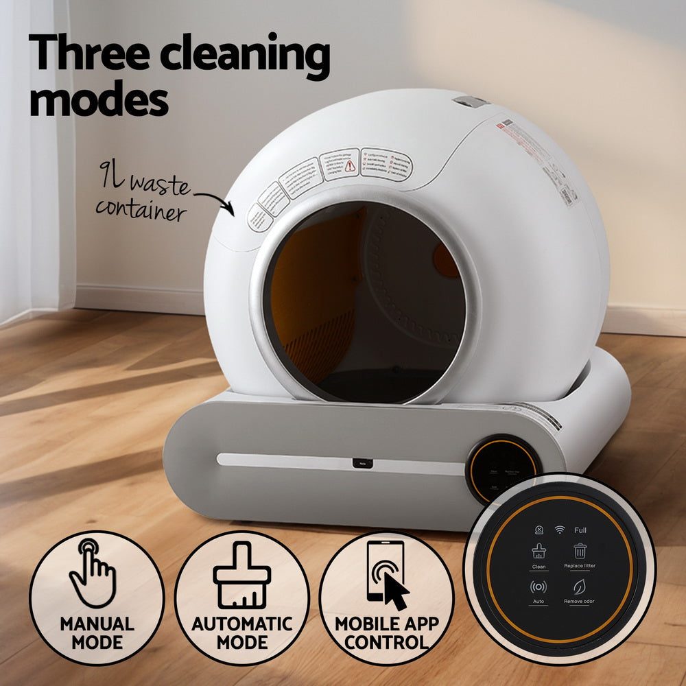 i.Pet Self-Cleaning Cat Litter Box with App Control (9L)