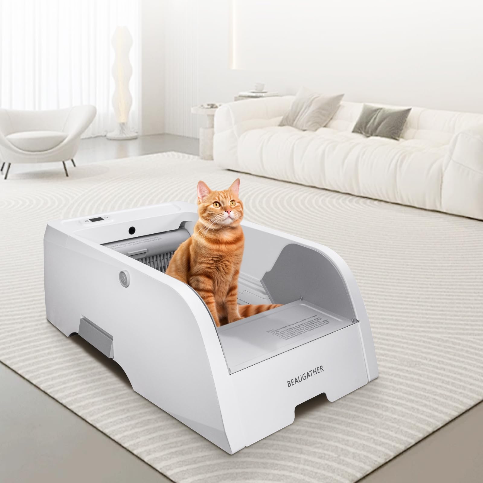 Self-Cleaning Cat Litter Box — Open Design, App Control